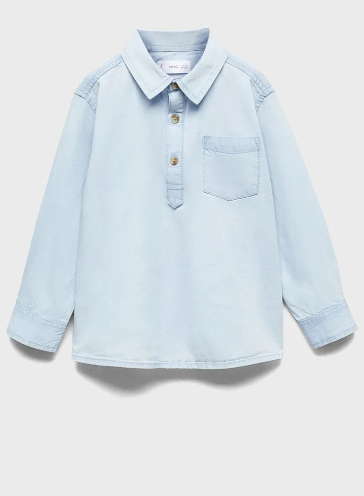 Kids Pocket Detail Shirt