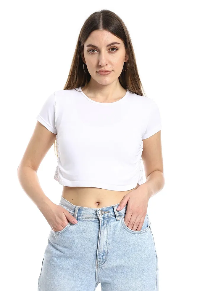 White crop top