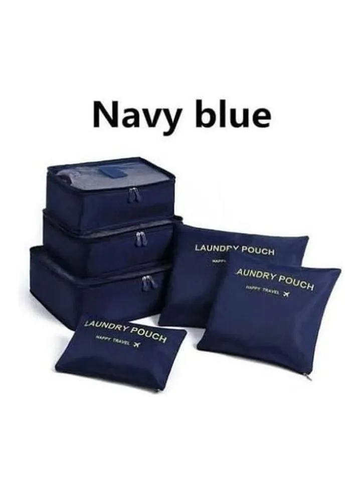 Travel Bag Organizer 6 Pieces Navy