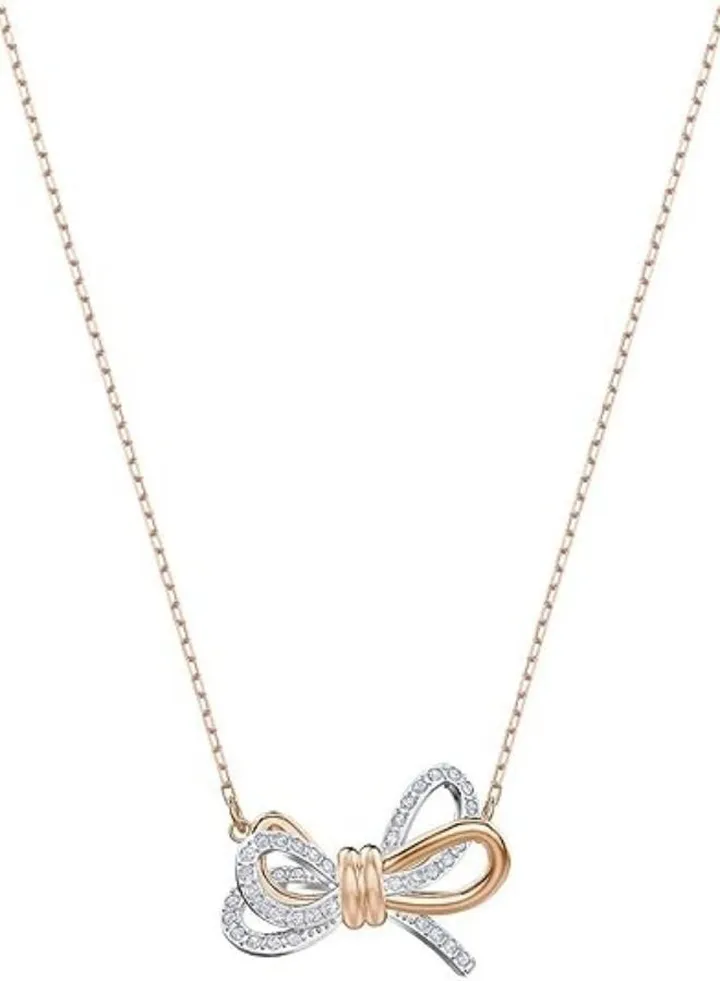 Lifelong Bow Pendant Necklace White