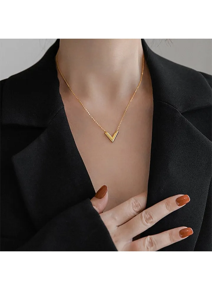 V-Shaped Pendant Necklace For Women And Girls Trendy Fashion Accessories With A Unique Minimalist Vibe Fashion Jewelry Dress Accessories