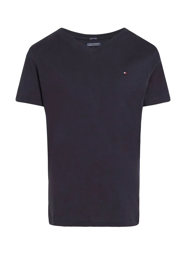 Boys' Organic Cotton V-Neck T-Shirt, Navy