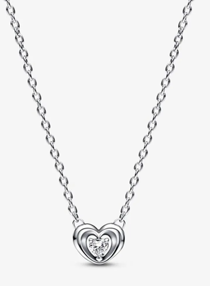 heart-shaped gemstone pendant collarbone necklace
