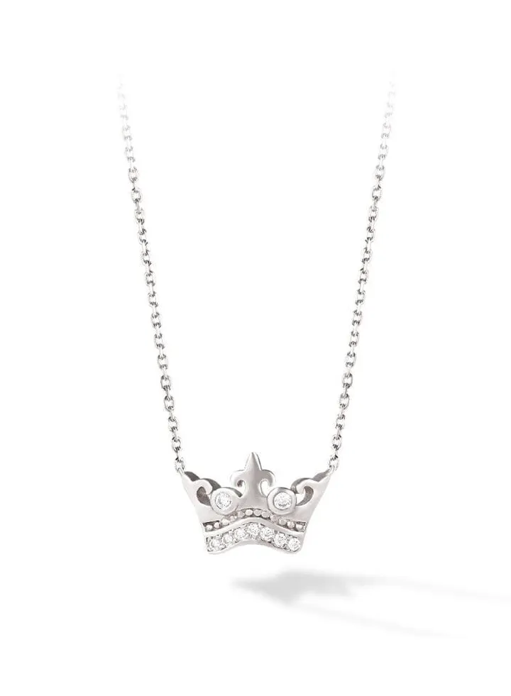 Women Crown shaped Necklace with Sterling Silver Gift for Women Wife Girlfriend Mother
