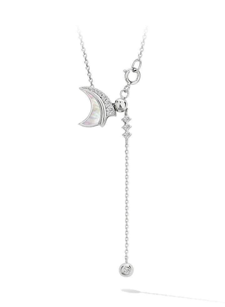 Atlantis Mother of Pearl Necklace with Sterling Silver Pendant Gift for Women Wife Girlfriend Mother