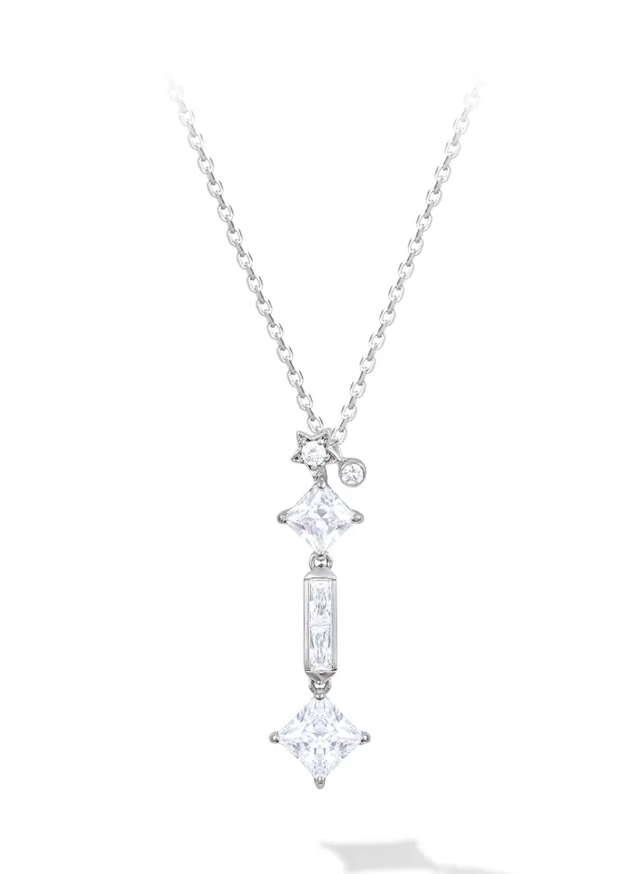 Divine Harmony Pendant Necklace With Zirconia Gemstones And Sterling Silver Gift for Wife Girlfriend Mother