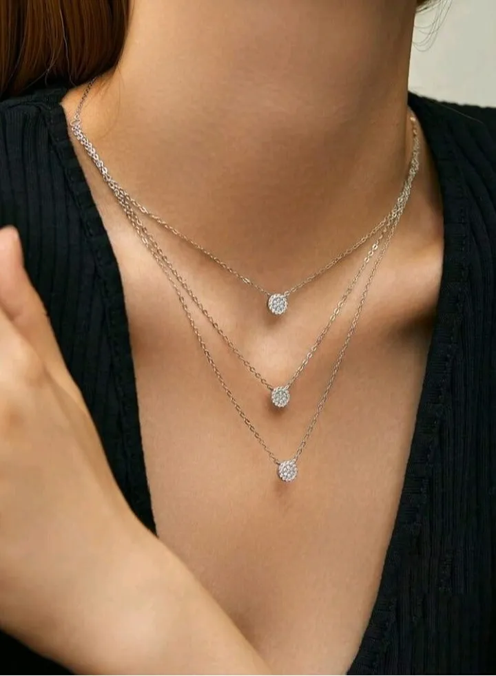 Pure 925 Sterling Silver Necklace For Women