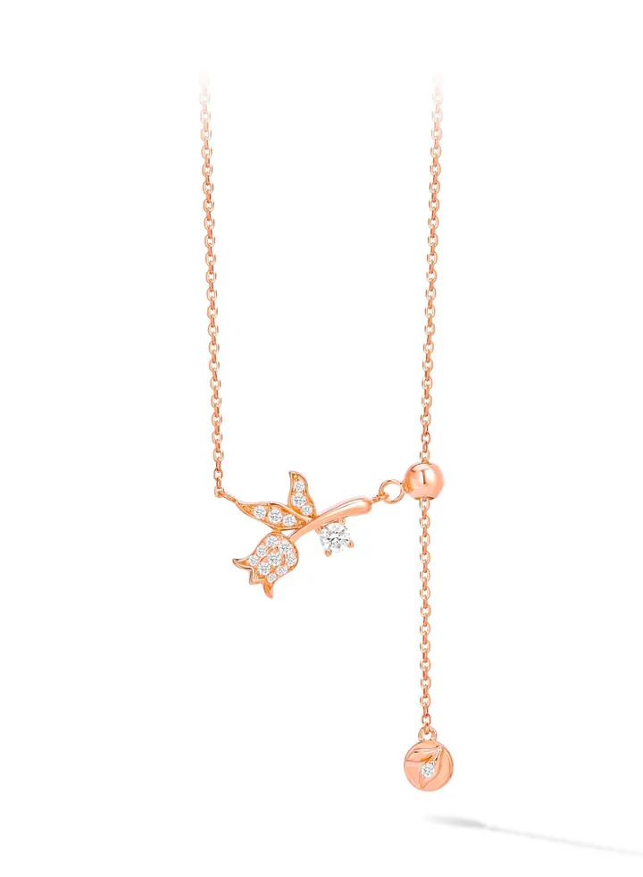 Lily of the Valley Necklace for Women with Sterling Silver Gift for Wife Girlfriend Mother
