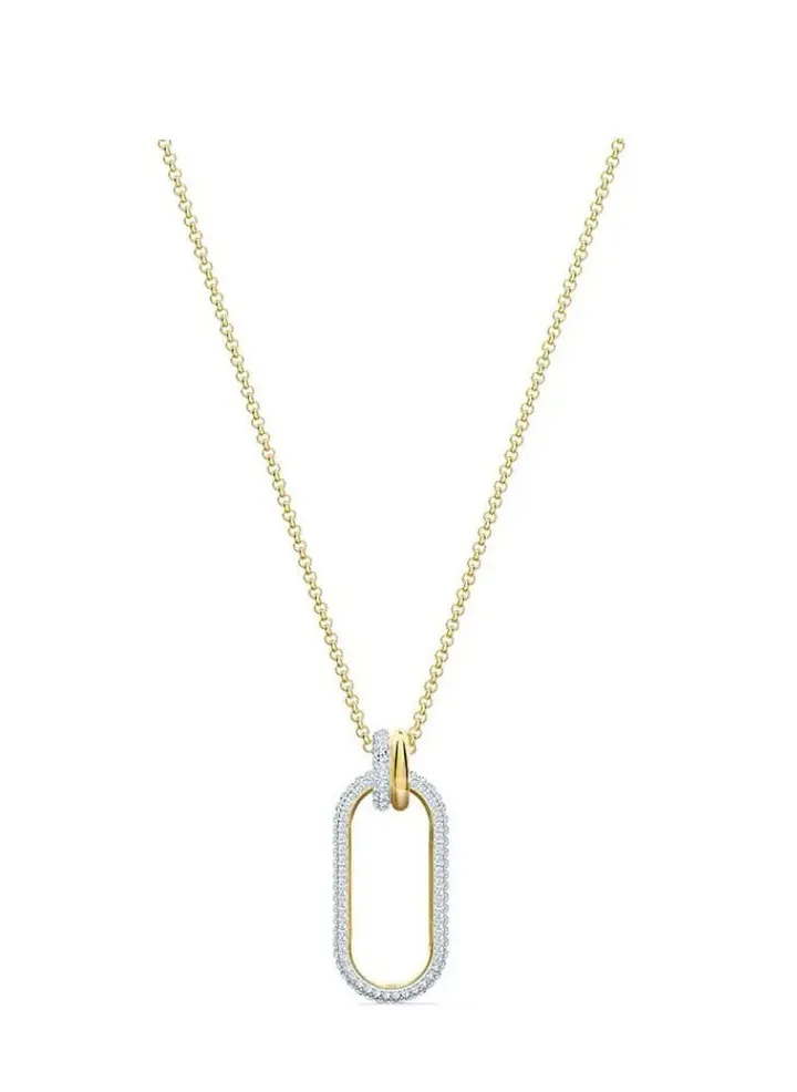 Time Oval Pendant Necklace