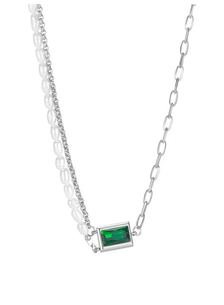 Women's Stainless Steel Silver Necklace - LC.N.01226.370