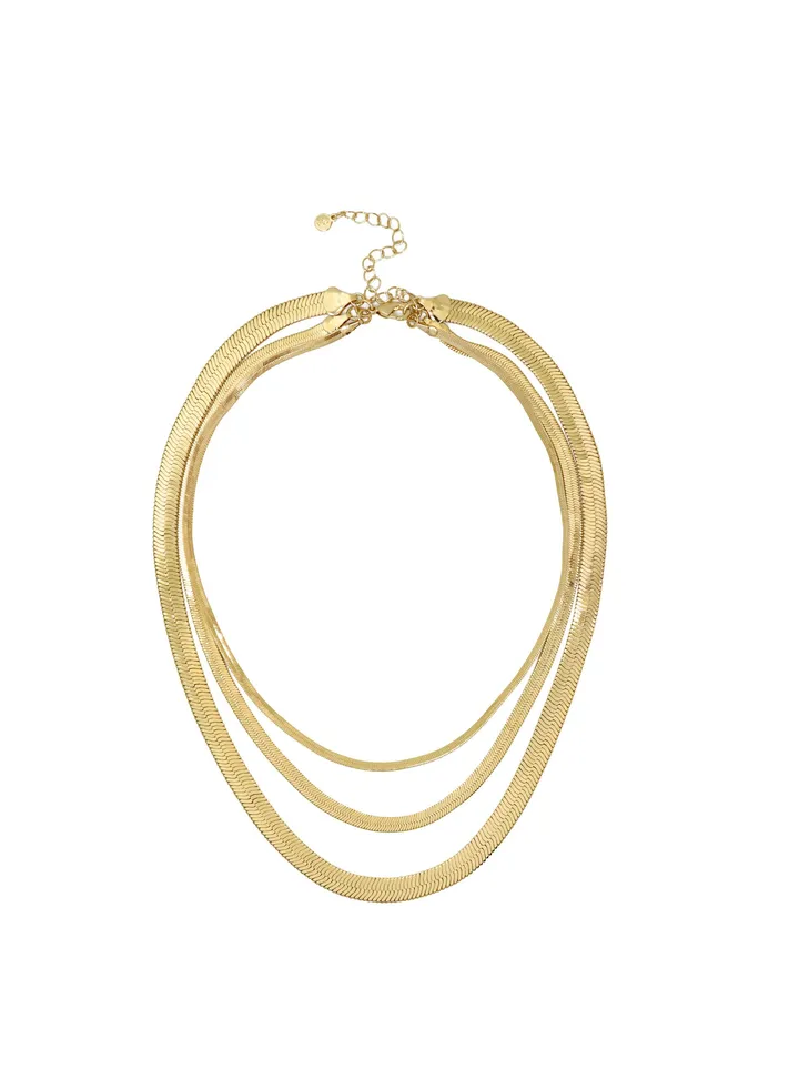 Jessy Triple Necklace Gold