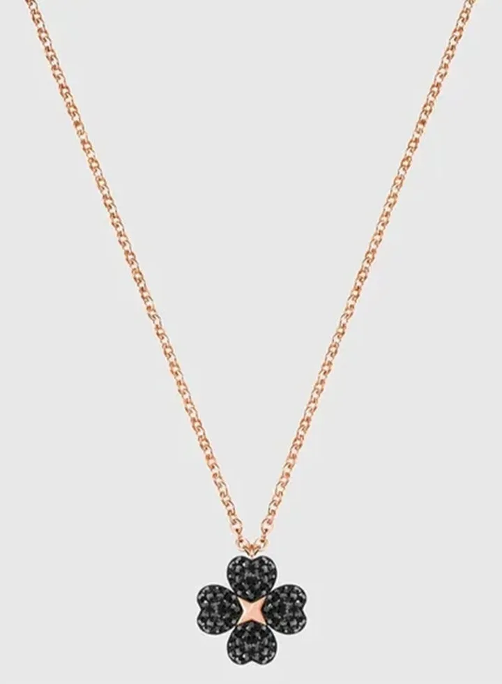 Swarovski Clover Double Sided Crystal Necklace Can Be Worn On Both Sides