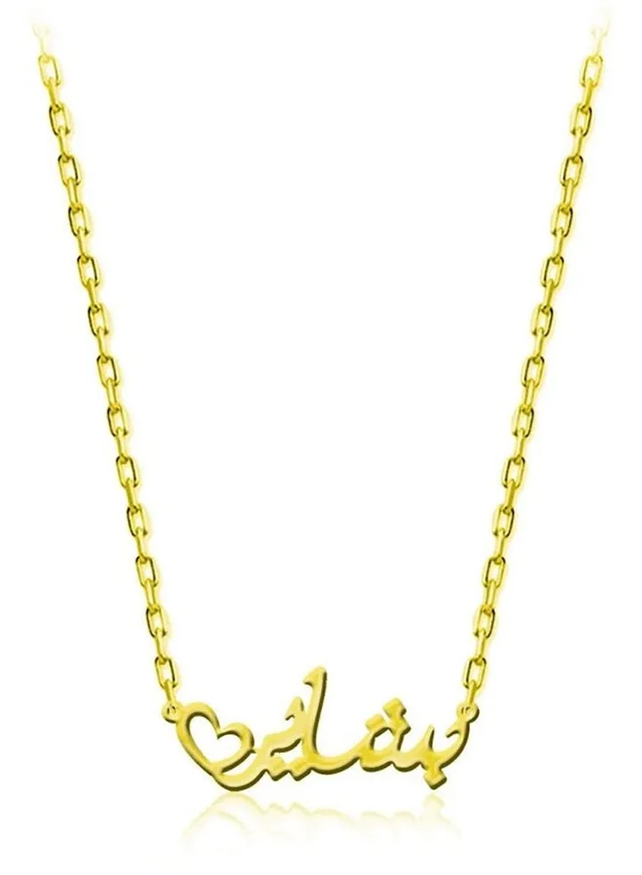 925 Sterling Silver Gold Plated Bashayer Necklace