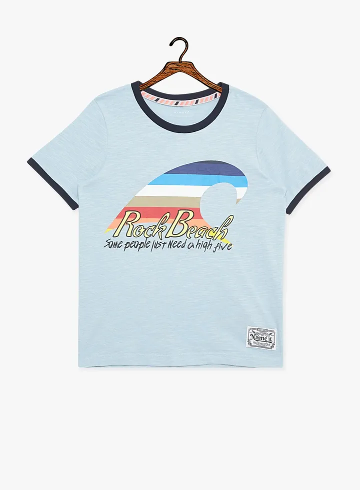 Kids Ringer T-Shirt Light Blue