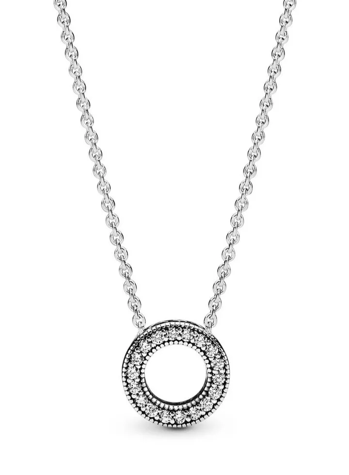 Pandora Jewelry 925 Sterling Silver Cubic Zirconia Necklace