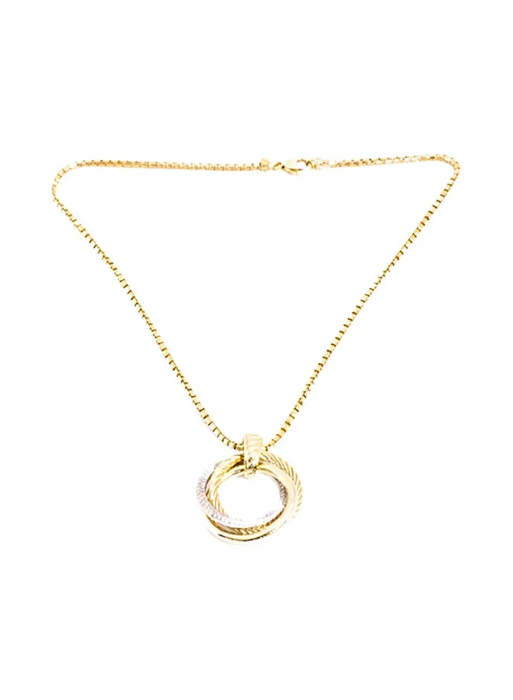 Pure 925 Sterling Silver Exaggerated Design Pendant Necklace