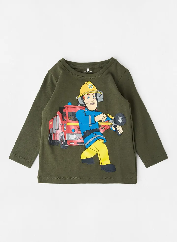 Baby/Kids Fireman Sam Long Sleeve T-Shirt Green