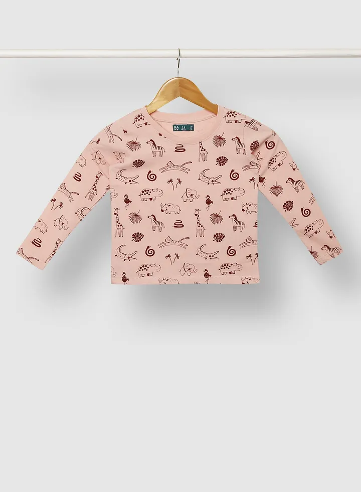 Boys Printed T-Shirt Orange