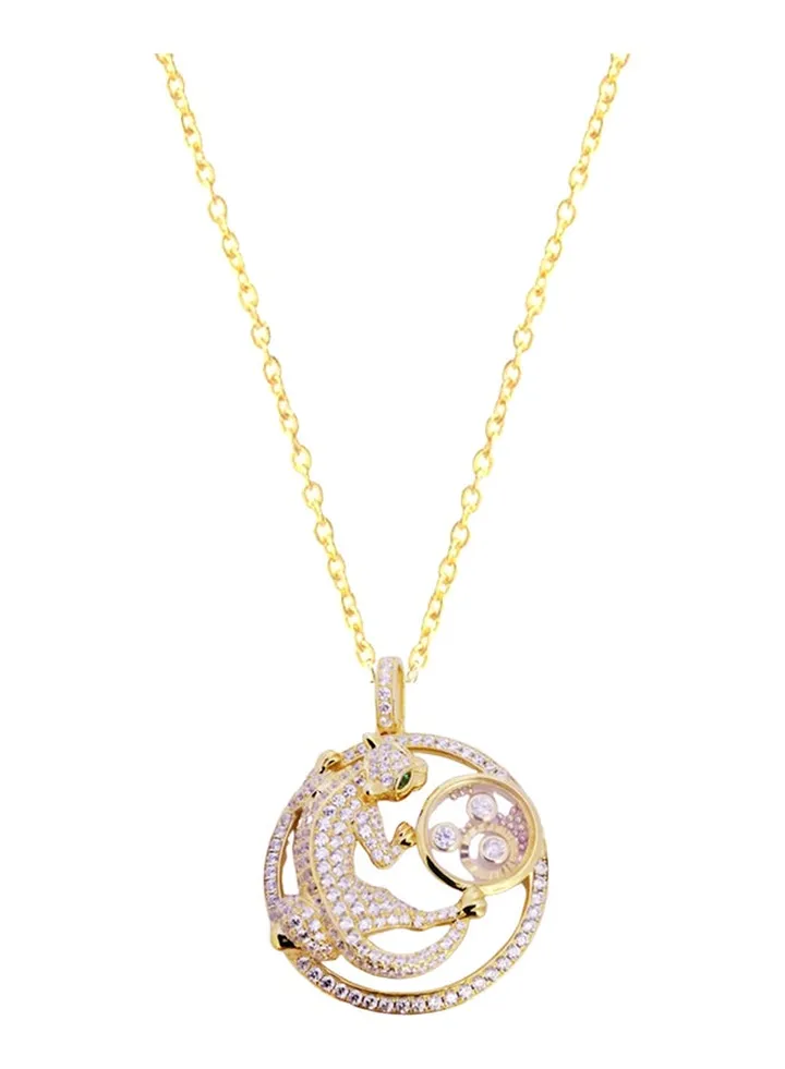 Pure 925 Sterling Silver Exaggerated Design Pendant Necklace