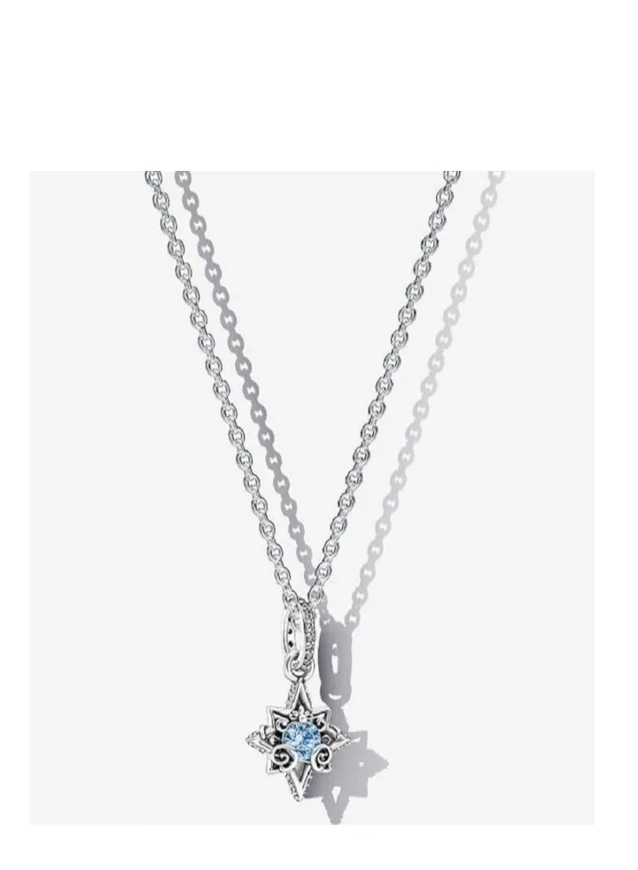 Pandora Disney series, "Cinderella" blue star pendant