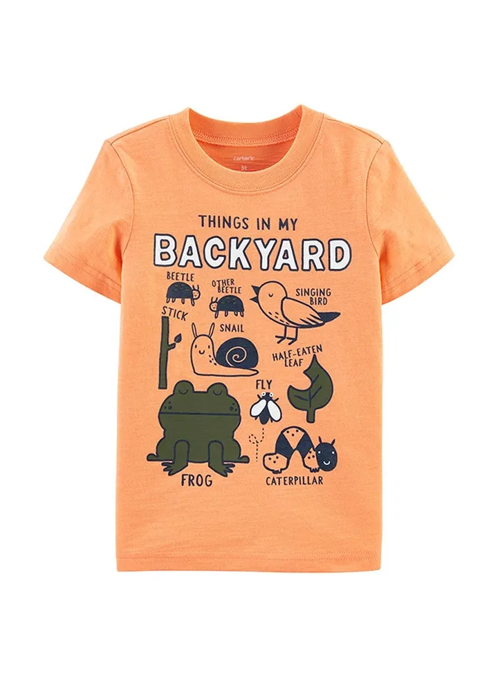 Glow-In-The-Dark Printed T-Shirt Coral