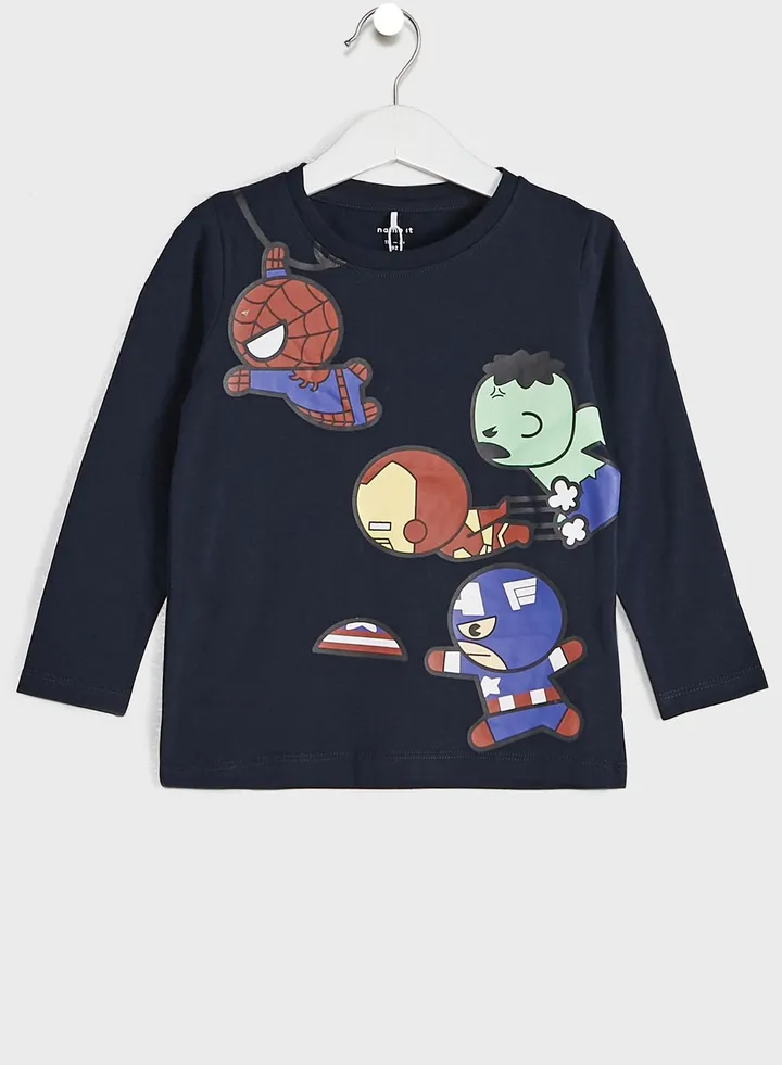 Kids Super Hero Print T-Shirt
