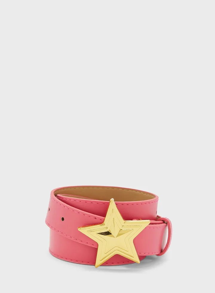 Embellished Metallic Belt