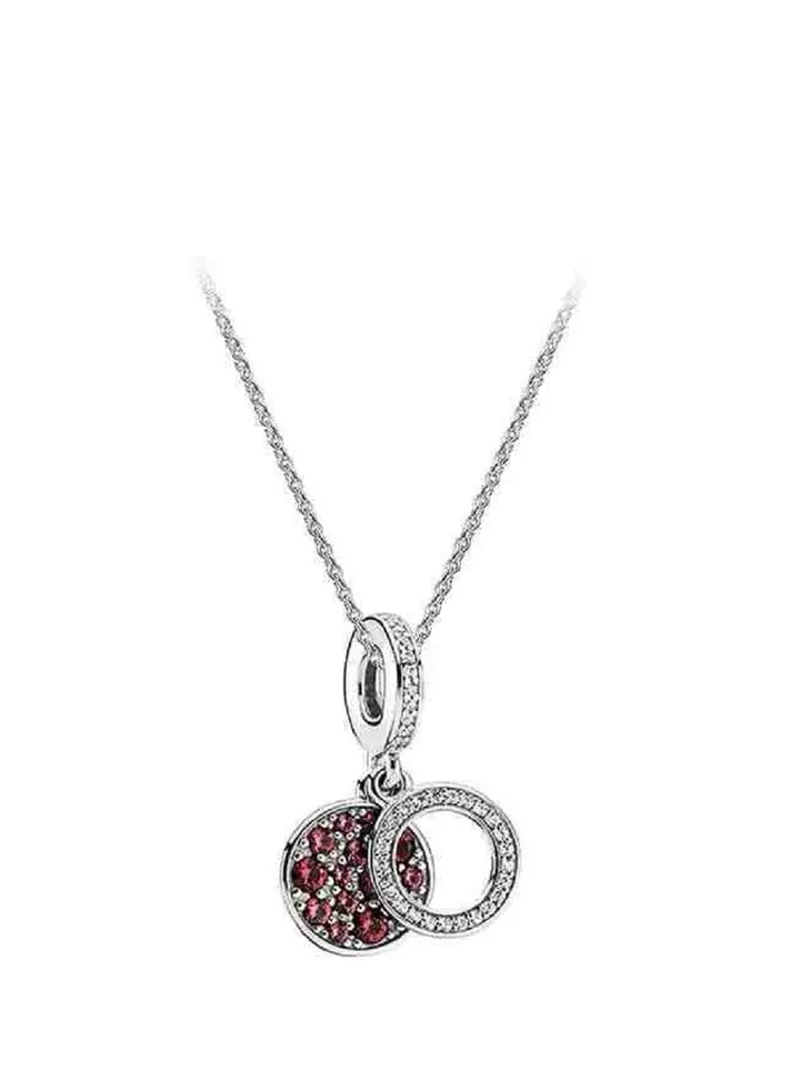 Pandora sparkling red zircon necklace