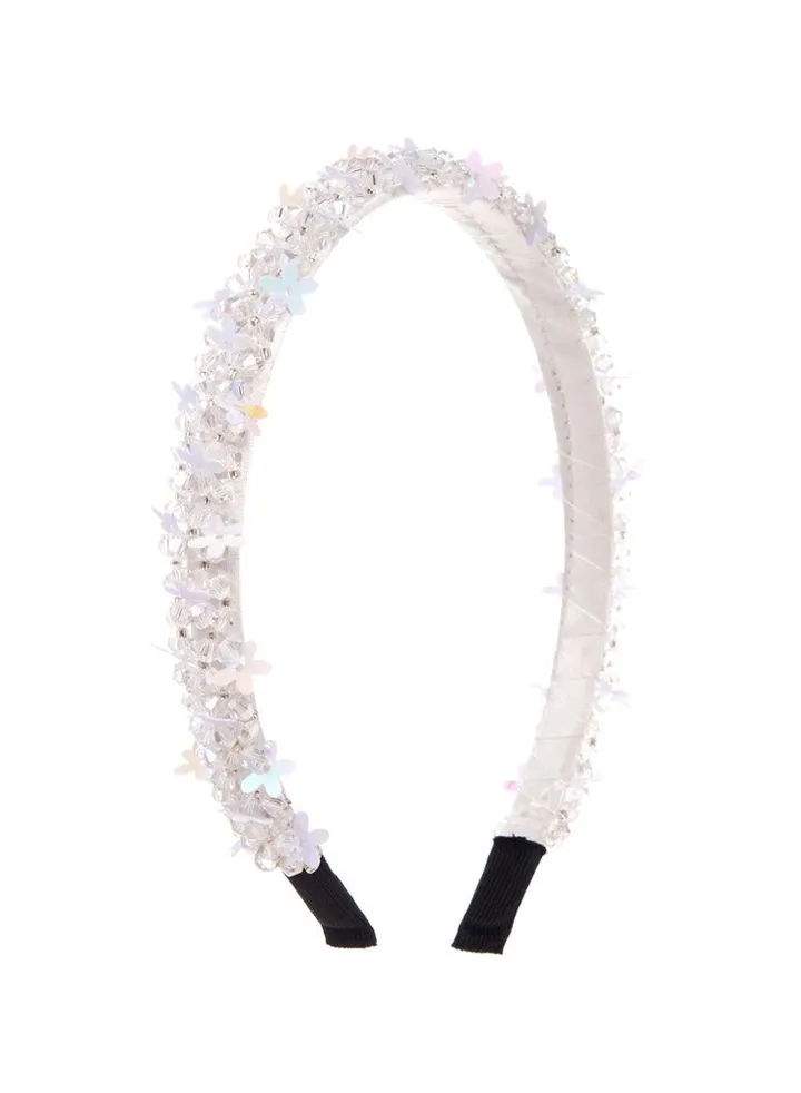 Headband Anna For Girls Butterfly White