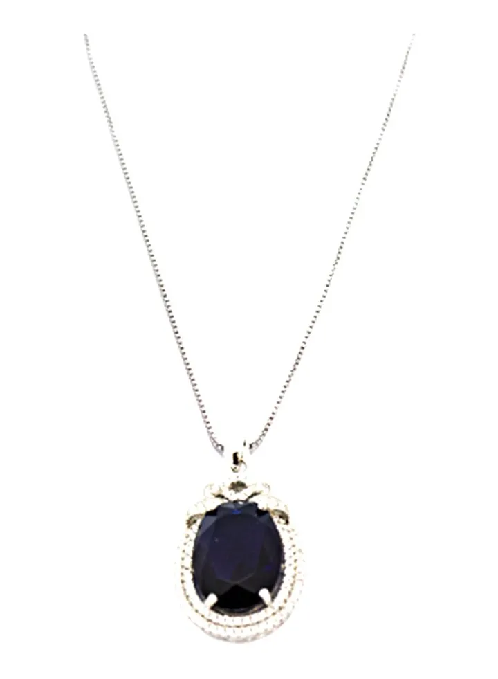 Pure 925 Sterling Silver Trendy Design Pendant Necklace