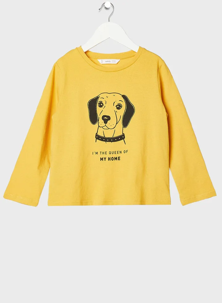 Infant Dog Printed Long Sleeve T-Shirt