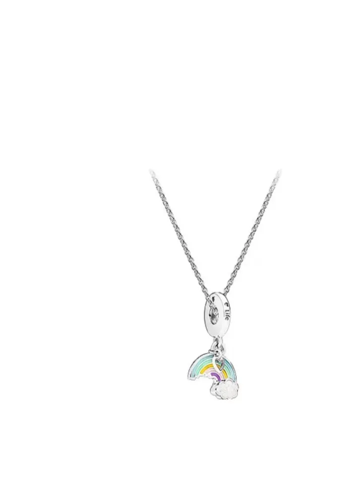 Pandora rainbow and cloud necklace