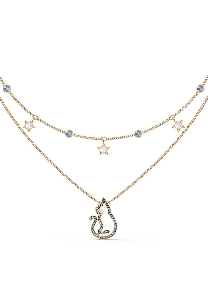 cattitude moon night cat necklace