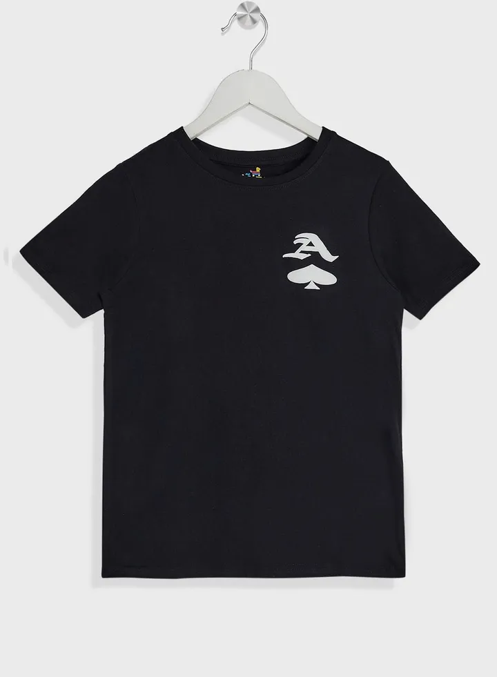 Boys Logo Printed T-Shirt