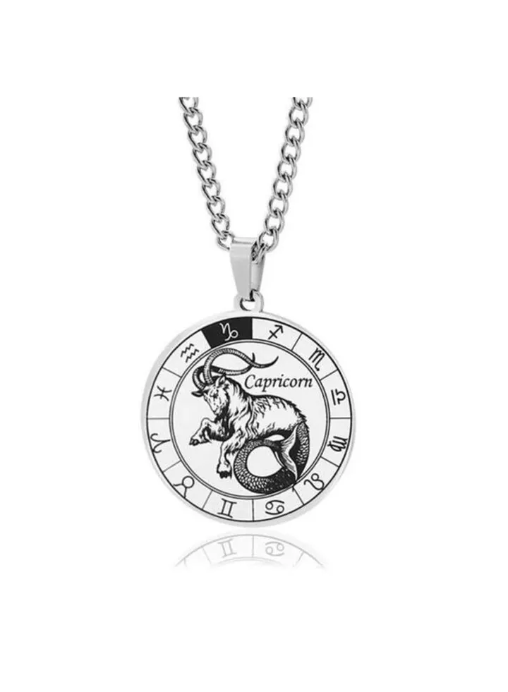 Tower necklaces of high quality stainless steel and stainless steel, suitable for women and men._Capricorn