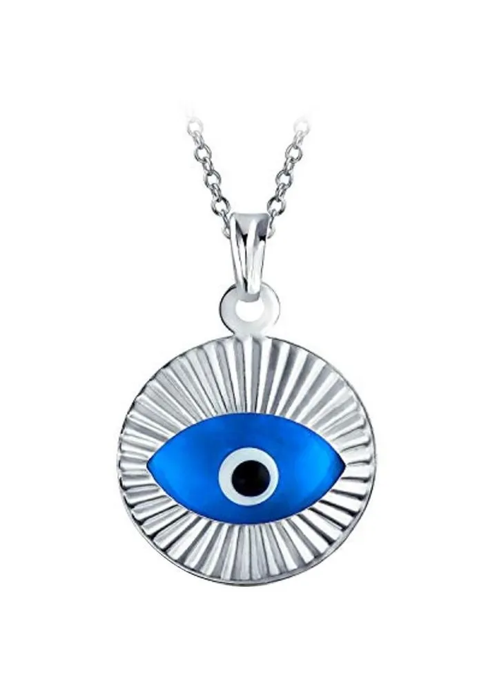 925 Sterling Silver Evil Eye Pendant Necklace