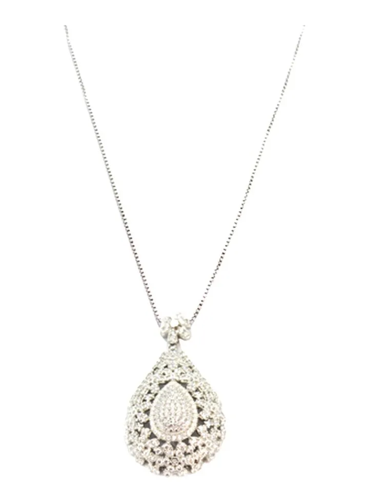 Pure 925 Sterling Silver Stylish Pendant Necklace