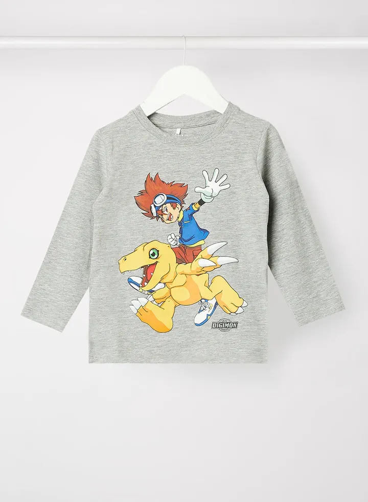 Baby/Kids Graphic Print T-Shirt Grey