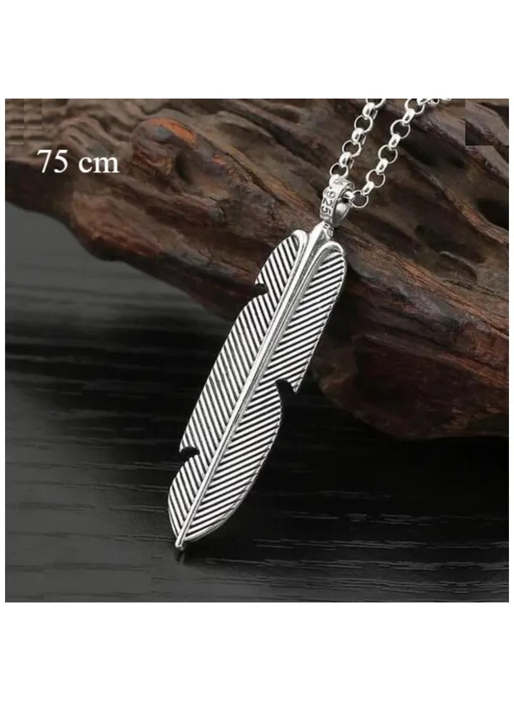 High purity 925 sterling silver necklace, suitable for unisex - size 75cm