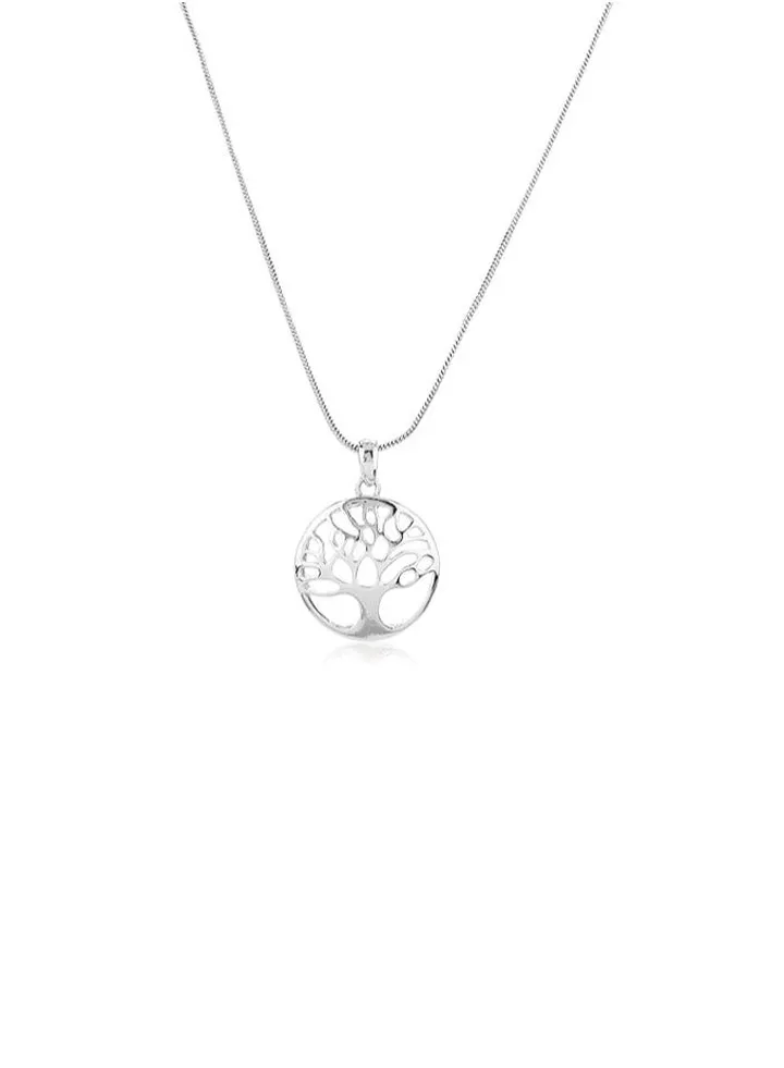 Estele Gold Plated Brass Tree of Life Pendant Necklaces For Girls/Women