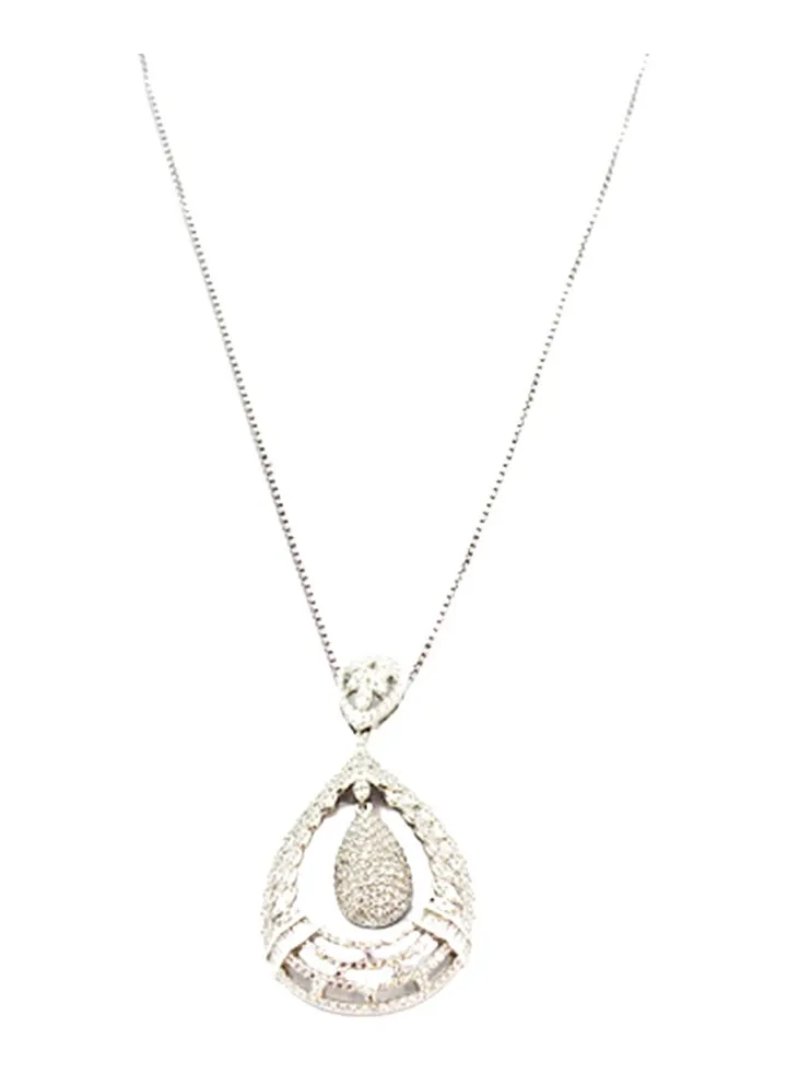 Pure 925 Sterling Silver Stylish Pendant Necklace