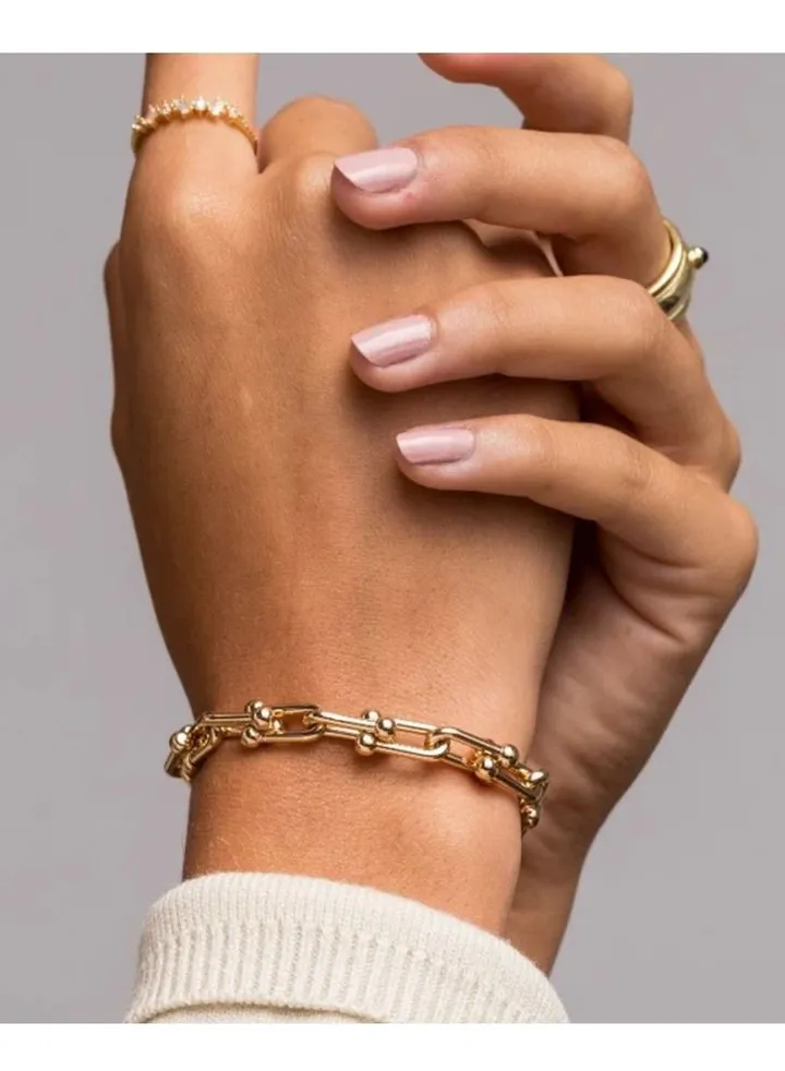elegant bracelet 14 karat gold plated - 20 cm