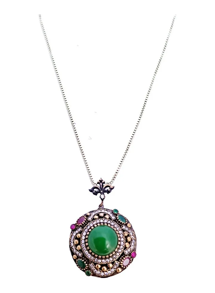 Pure 925 Sterling Silver Trendy Design Pendant Necklace