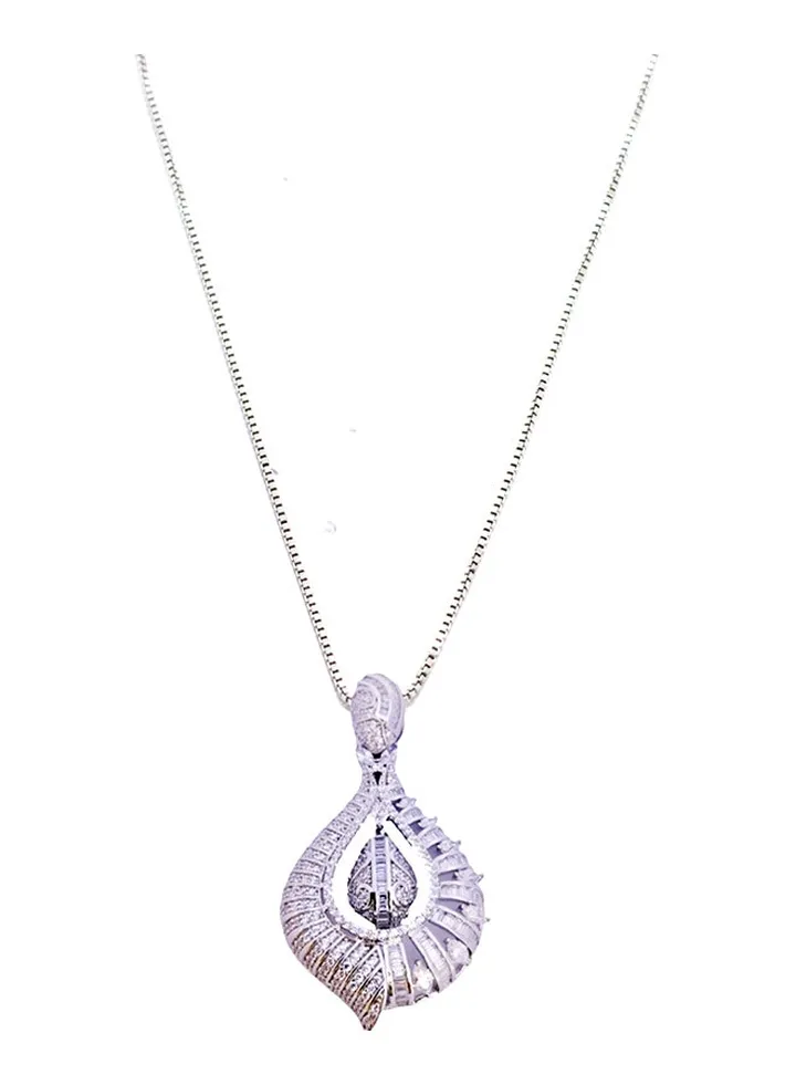Pure 925 Sterling Silver Stylish Pendant Necklace