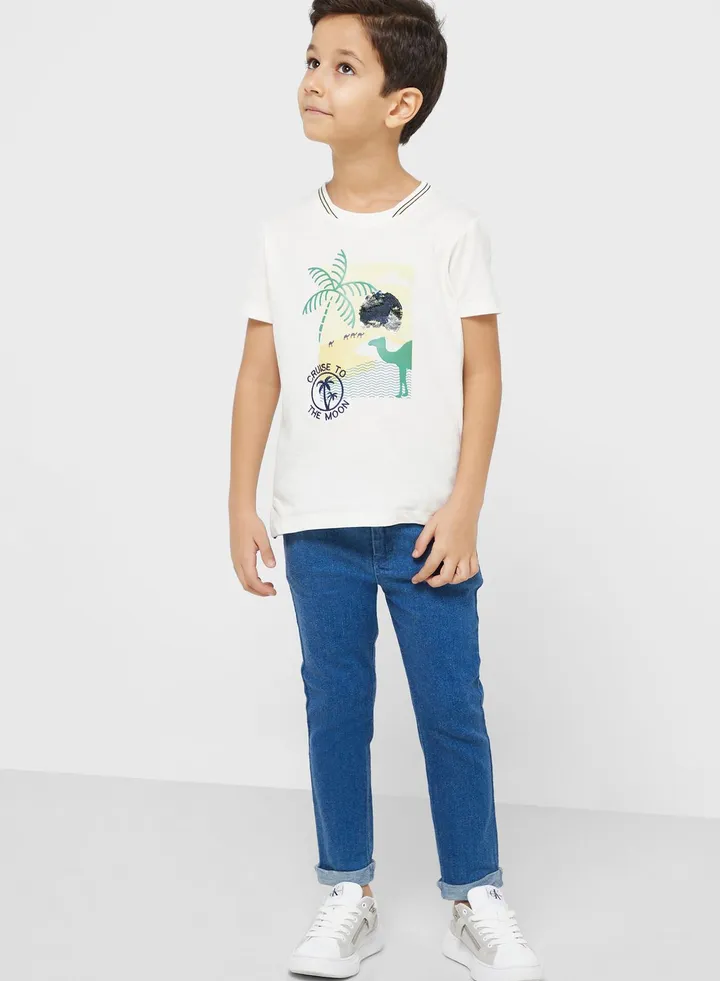 Boys Black Loose Fit Jeans