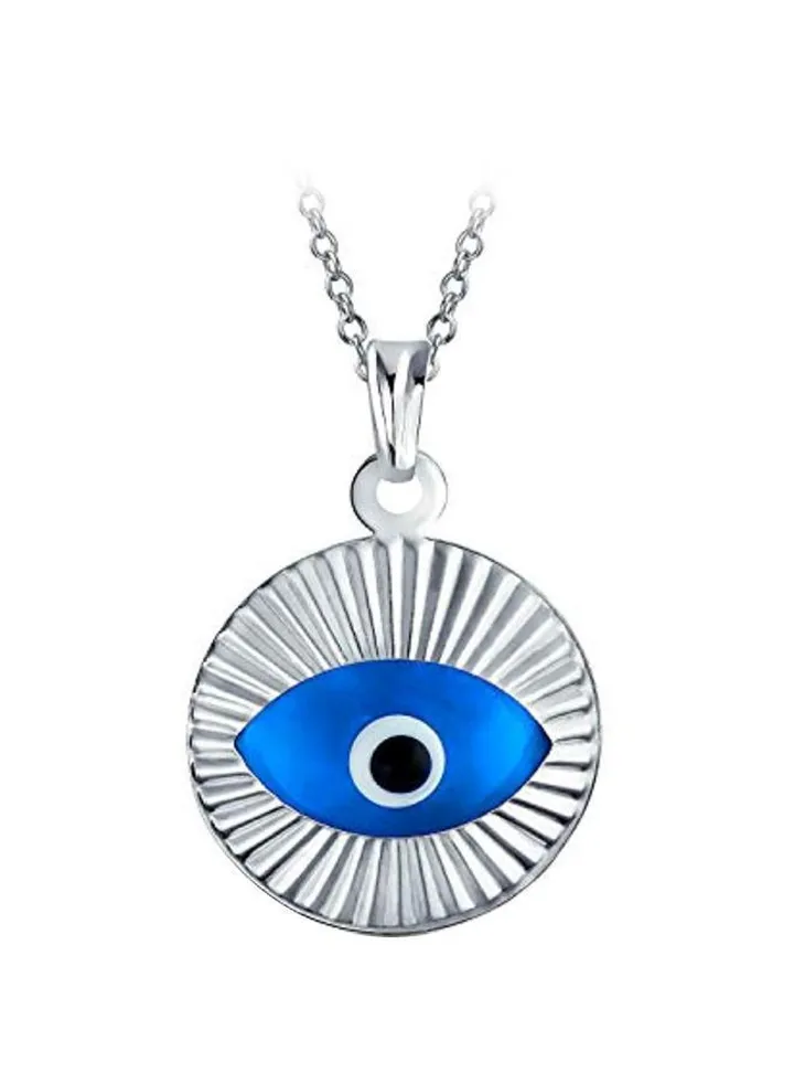 925 Sterling Silver Evil Eye Pendant Necklace
