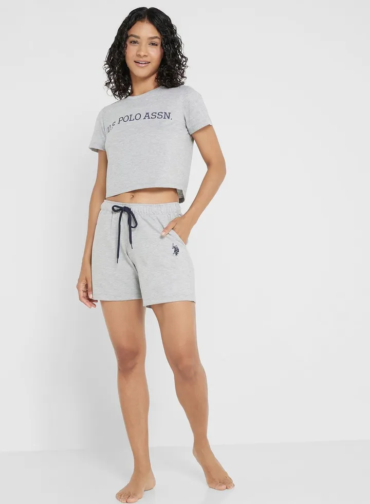 High Waist Pyjama Shorts
