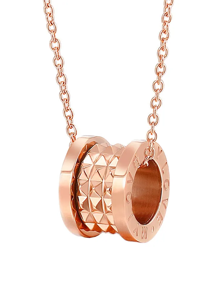 Women's Stainless Steel Rose Gold Necklace - LC.N.01008.440