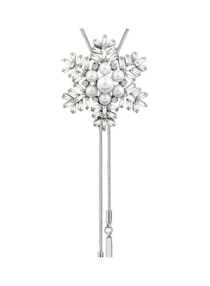 Pearl Rhinestone Pendant Necklace
