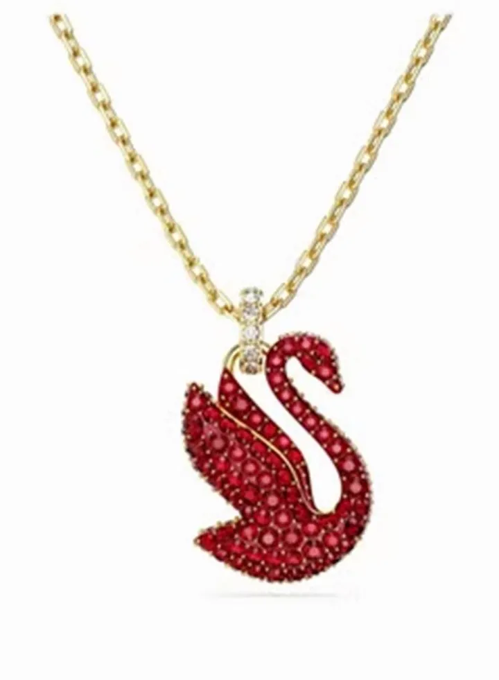 Swarovski Classic Women's Red Swan Crystal Necklace